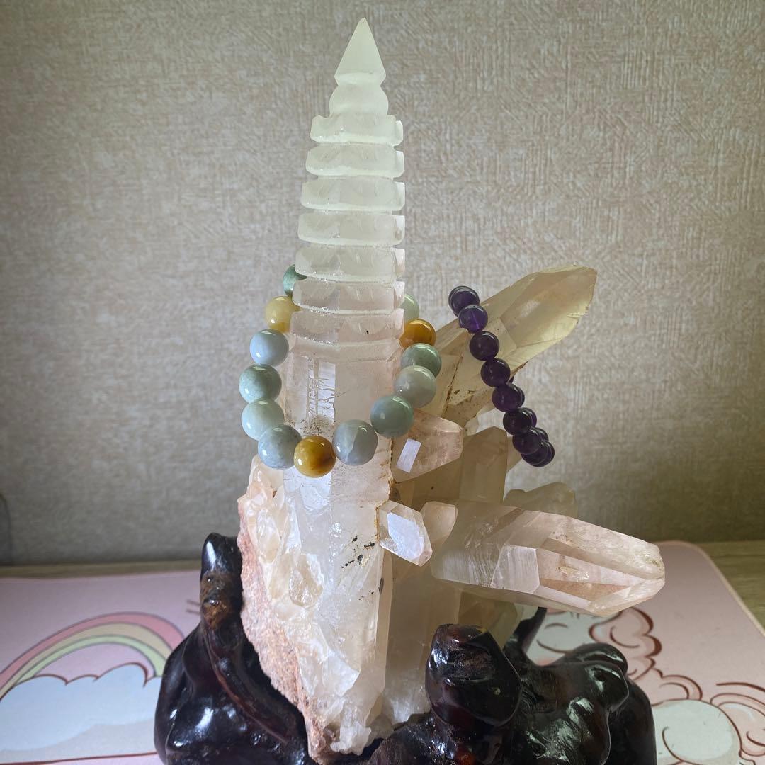 純天然無酸ブラジル産巨大白い 水晶クラスター（幸运水晶文昌塔）