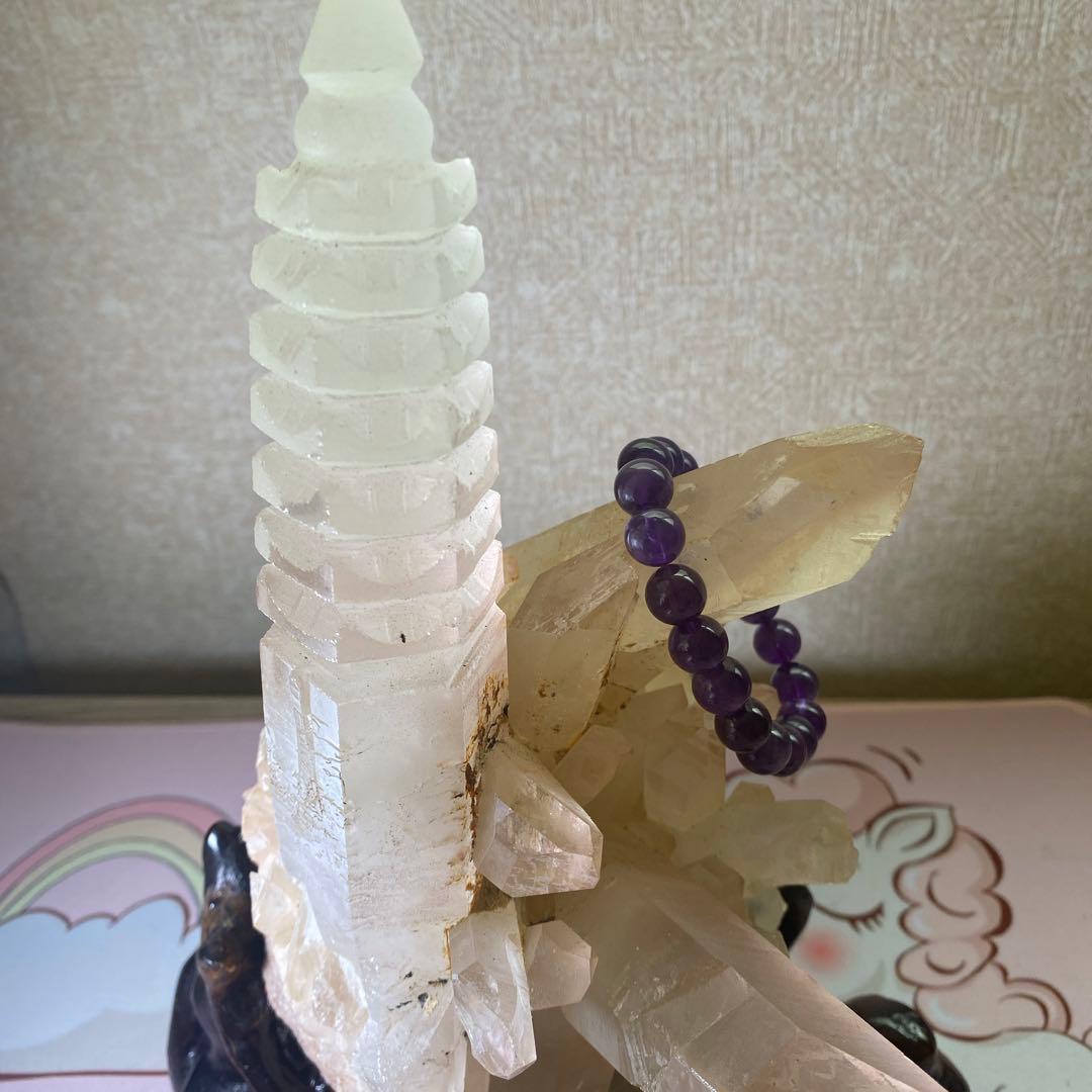 純天然無酸ブラジル産巨大白い 水晶クラスター（幸运水晶文昌塔）