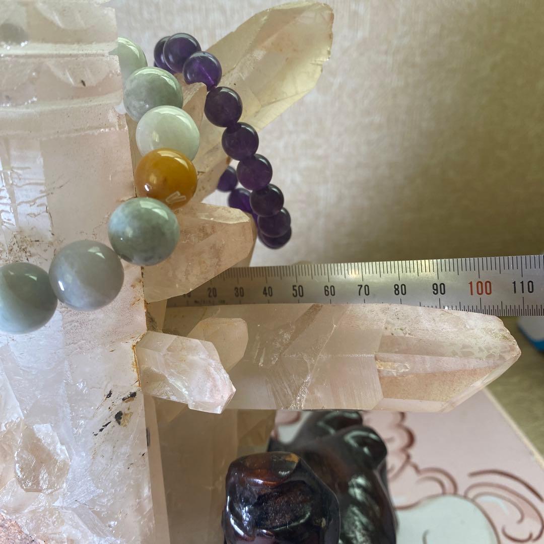 純天然無酸ブラジル産巨大白い 水晶クラスター（幸运水晶文昌塔）