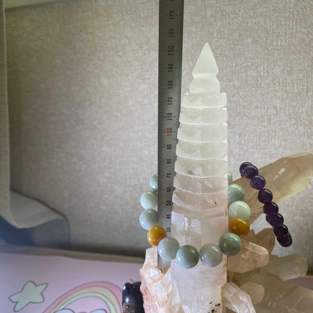 純天然無酸ブラジル産巨大白い 水晶クラスター（幸运水晶文昌塔）