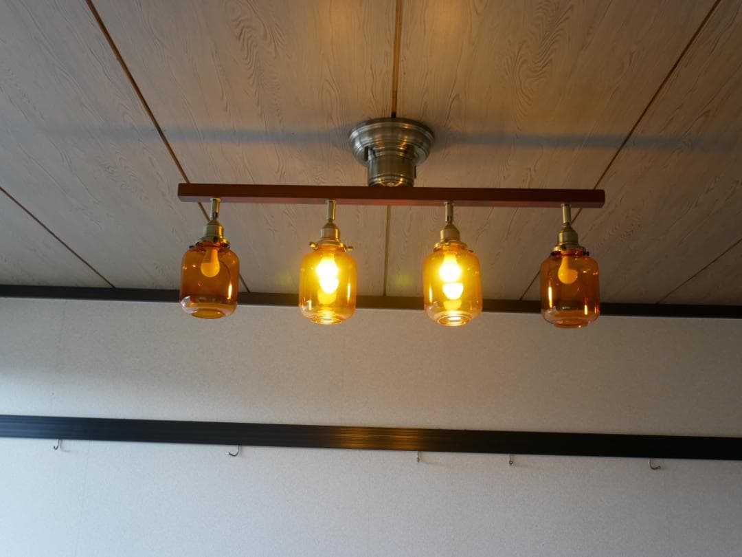4灯シーリングスポットライト リモコン アンティーク ダイニング リビング