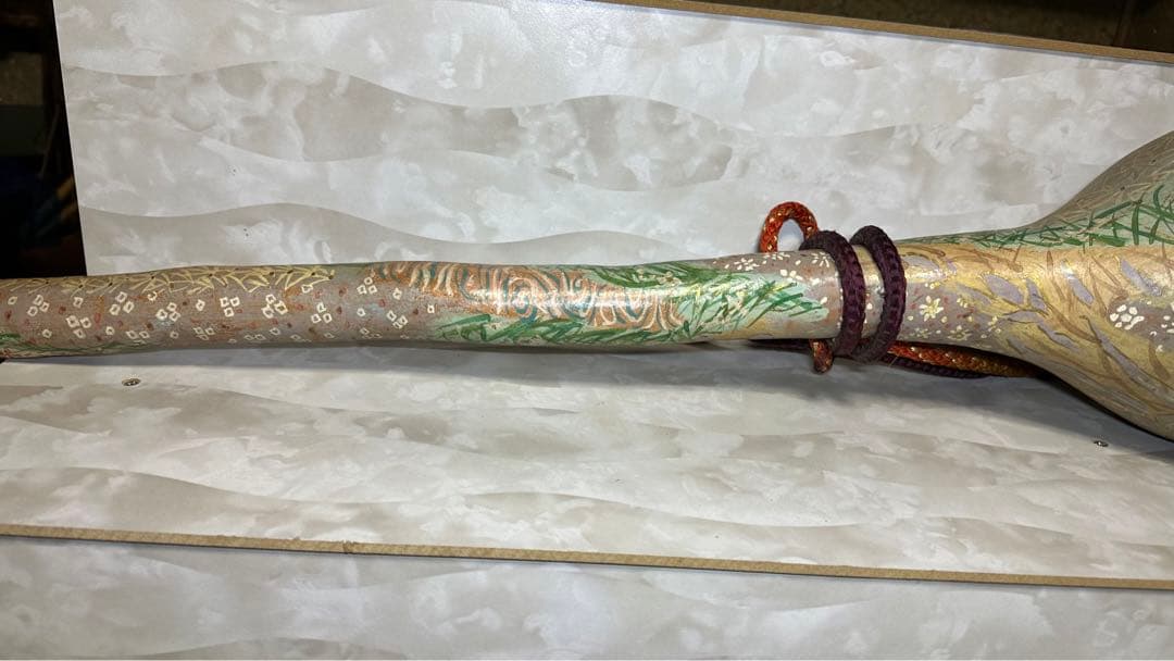 着物の絵付け師/逸品/ひょうたん/瓢箪/オブジェ/縁起物/組紐付き