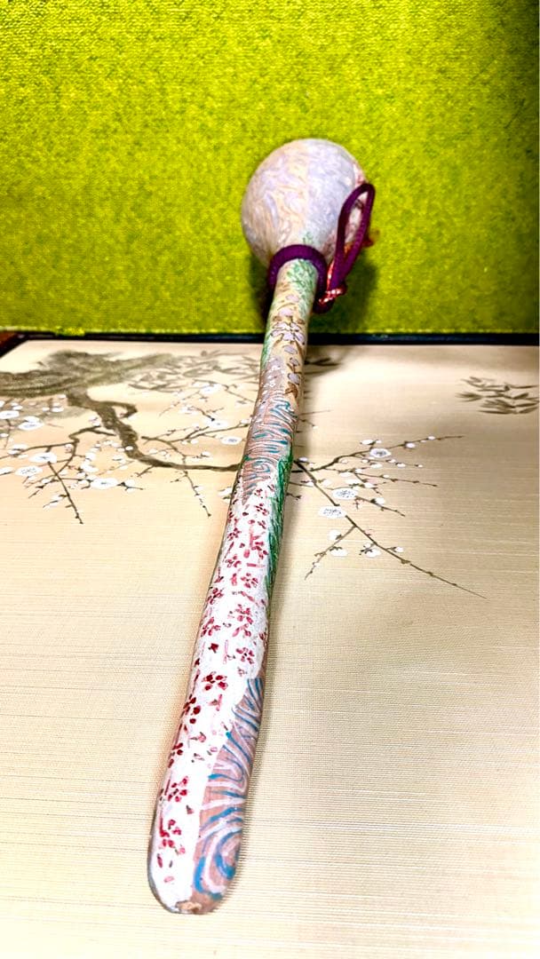 着物の絵付け師/逸品/ひょうたん/瓢箪/オブジェ/縁起物/組紐付き