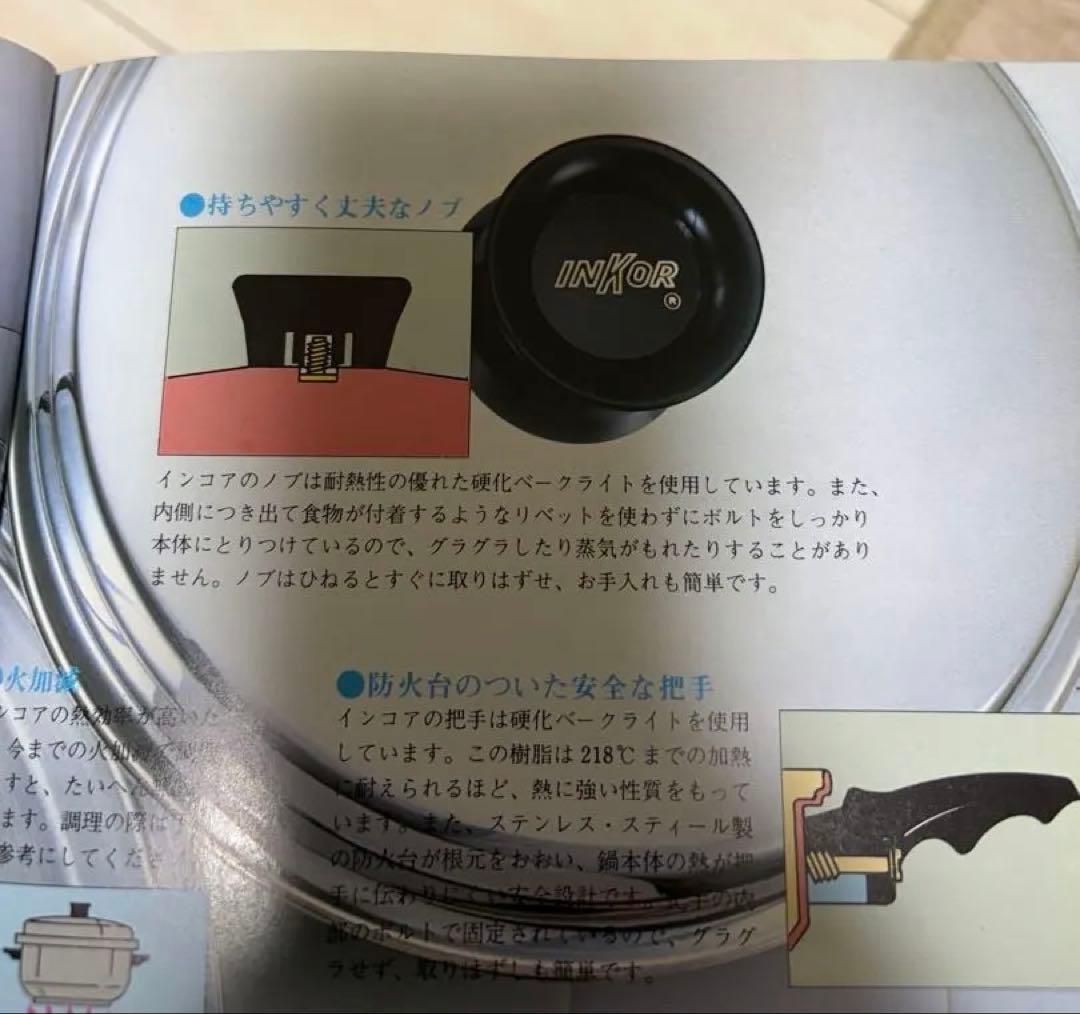 ウイスコ　INKOR インコア 無水鍋 28cm ステンレス 両手鍋 蓋付き