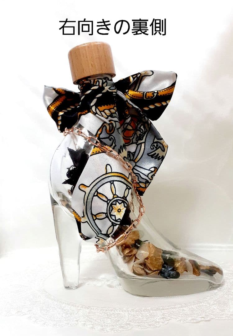 限定品　ハーバリウム　ヒールボトル(BLACK&GOLD)