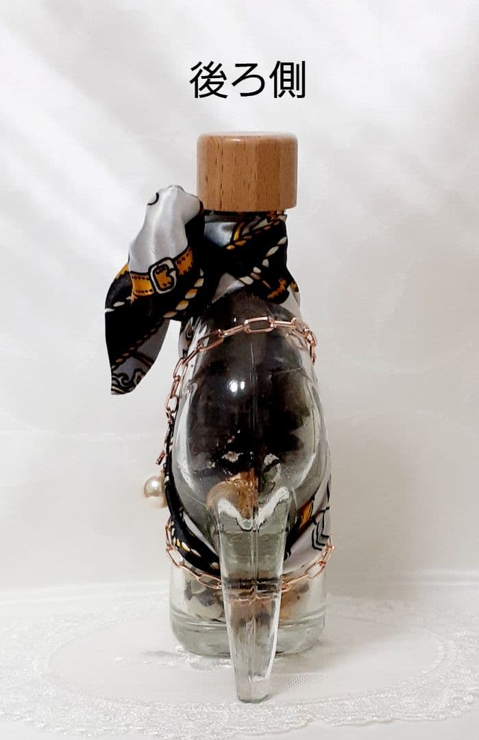 限定品　ハーバリウム　ヒールボトル(BLACK&GOLD)