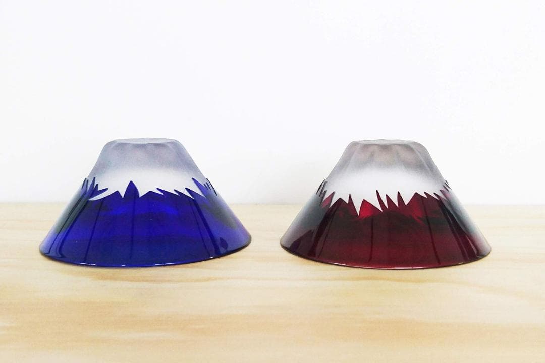 田島硝子 盃 ペア 江戸硝子 おちょこ 富士山祝盃 TG13-013-2 00