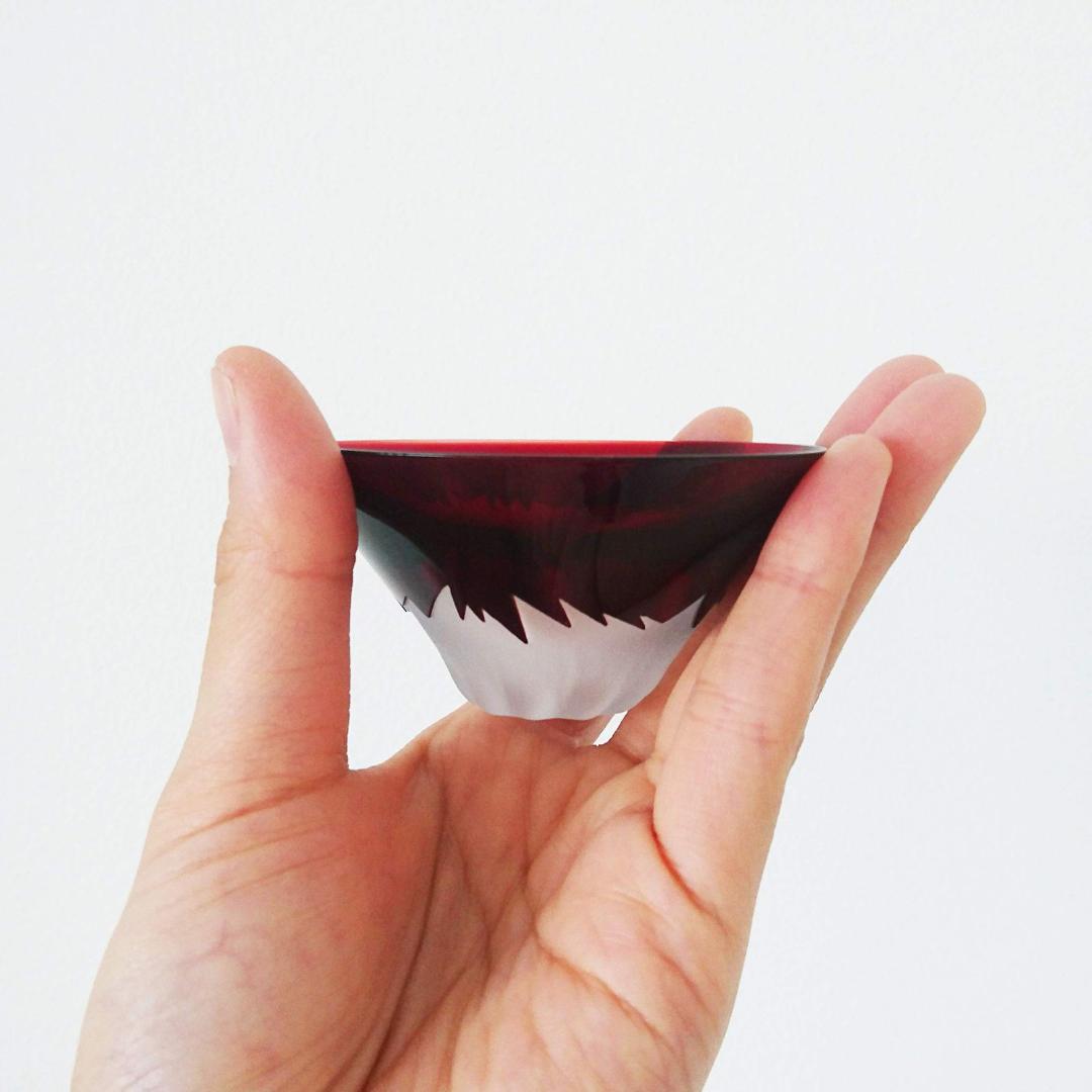 田島硝子 盃 ペア 江戸硝子 おちょこ 富士山祝盃 TG13-013-2 00