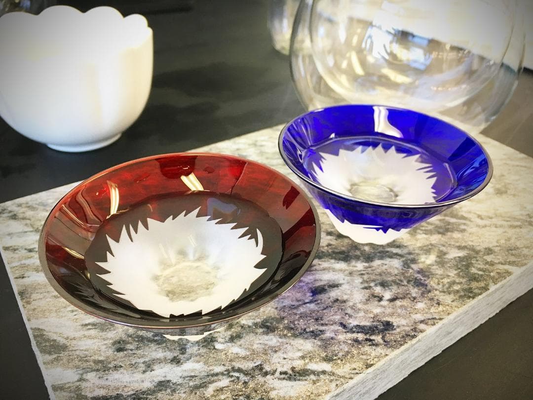 田島硝子 盃 ペア 江戸硝子 おちょこ 富士山祝盃 TG13-013-2 00