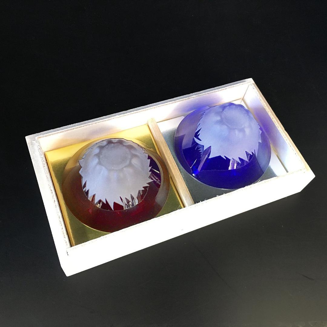 田島硝子 盃 ペア 江戸硝子 おちょこ 富士山祝盃 TG13-013-2 00