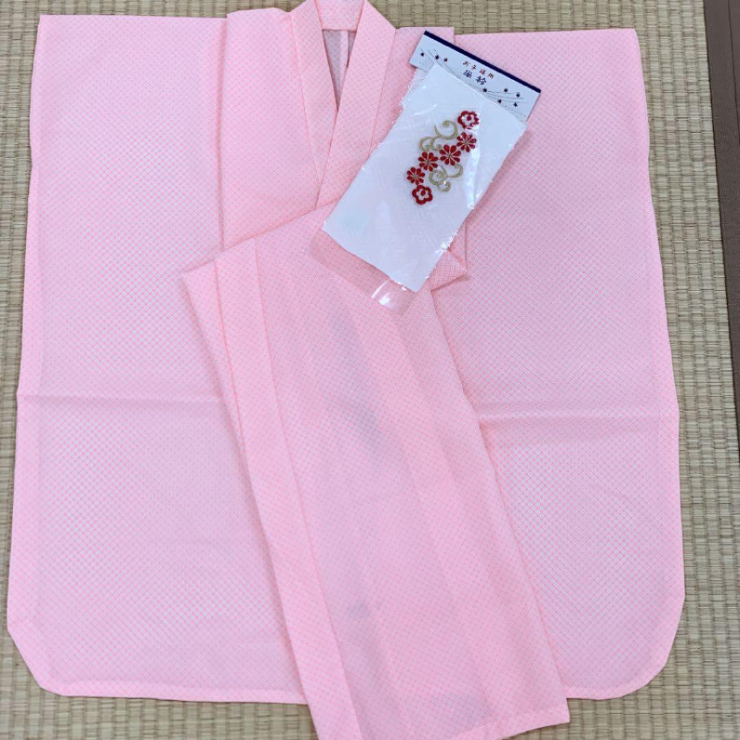 正絹  七歳祝い着 七五三 可愛い花籠(新品)