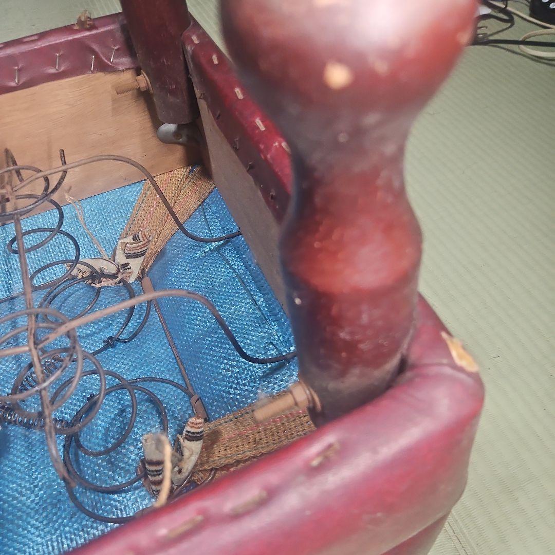 昭和レトロ　オットマン　本革