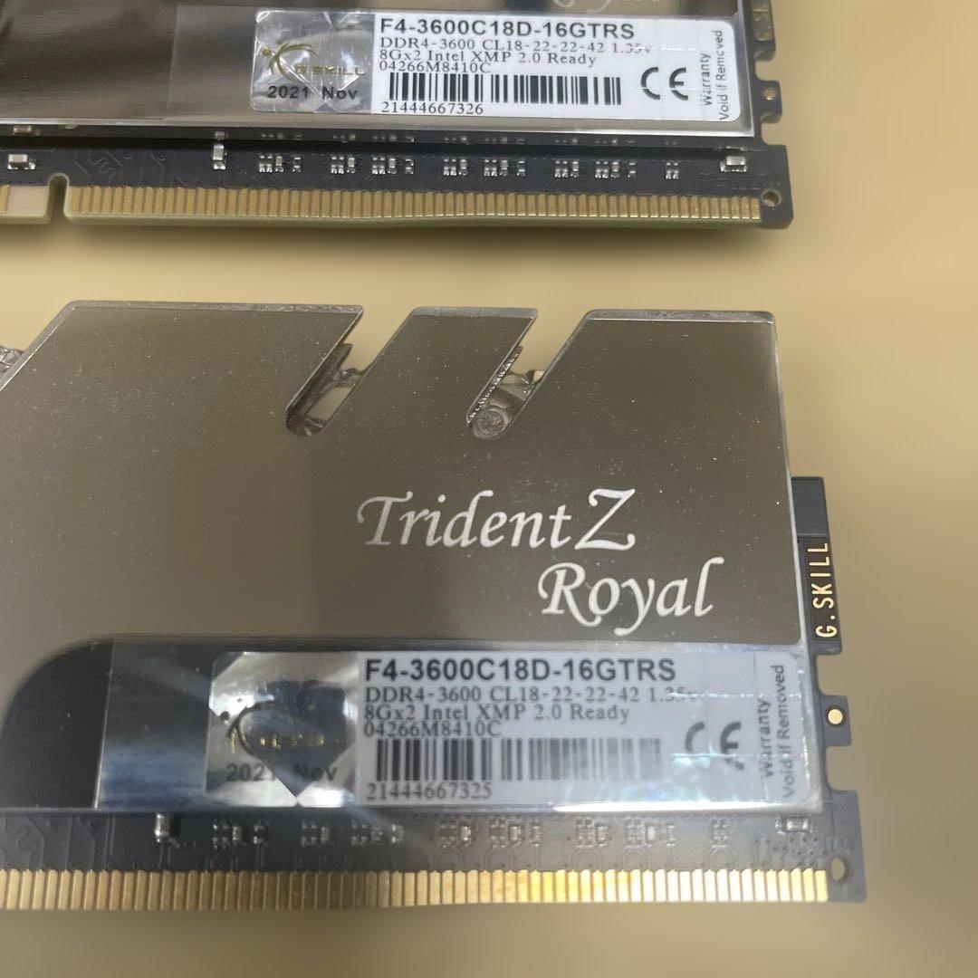 メモリー Trident Z  DDR4 3600MHz 16GB