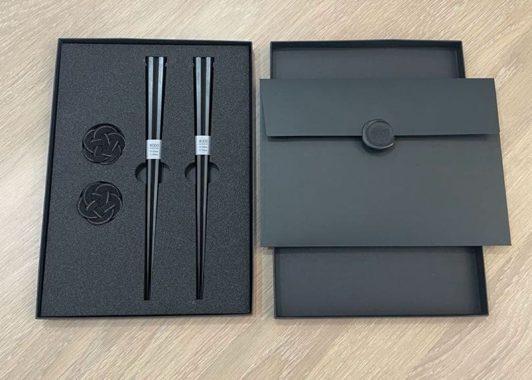 【値下げ】#000 BLACK KOGEI 輪島木箸　2膳セット