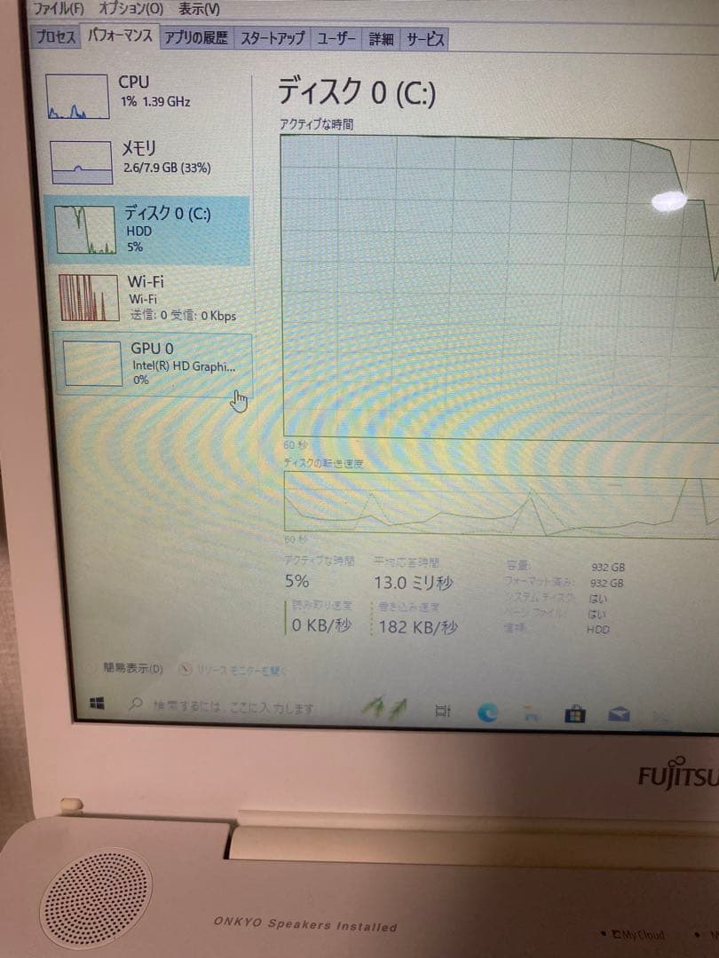 ノートパソコン 富士通 LIFEBOOK ホワイトAH50/C2