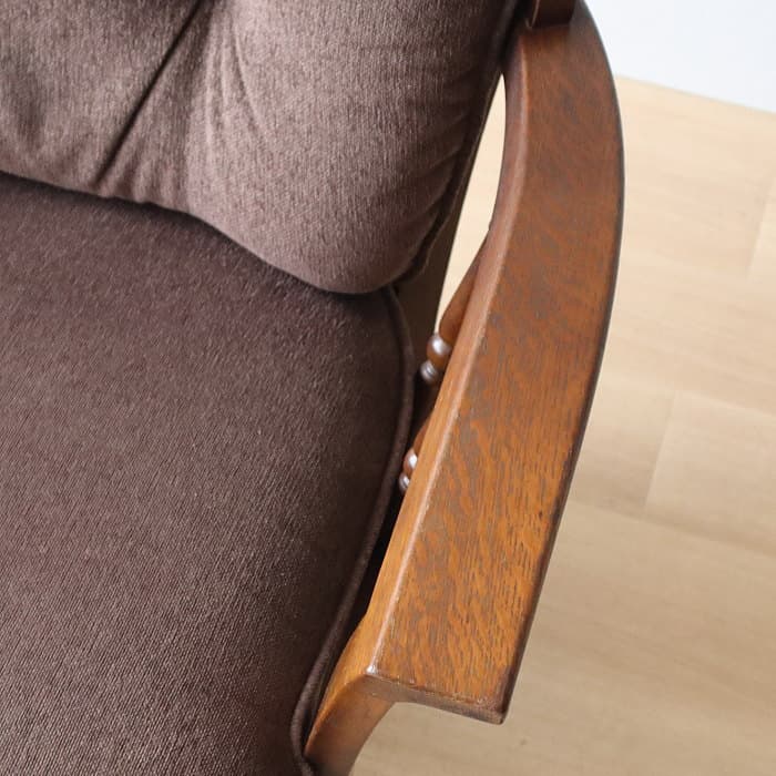 アンティーク 飛騨産業 キツツキ 穂高 一人掛け椅子 ナラ材