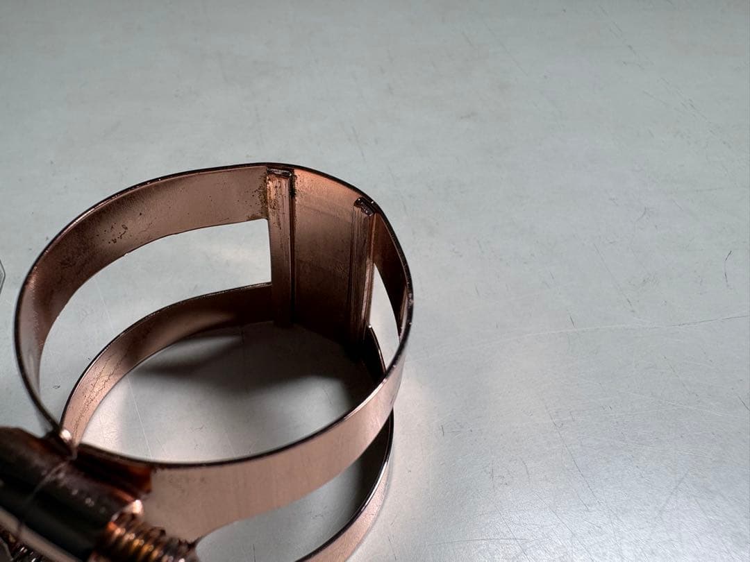 ボナード バスクラリネット リガチャー 逆締め ピンクゴールド