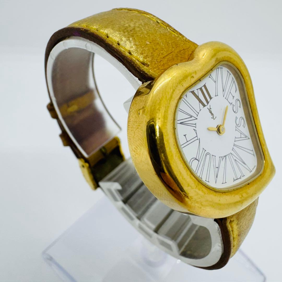 ✨YSL✨イブサンローラン✨ハート✨ゴールド✨純正ベルト✨クオーツ✨腕時計✨