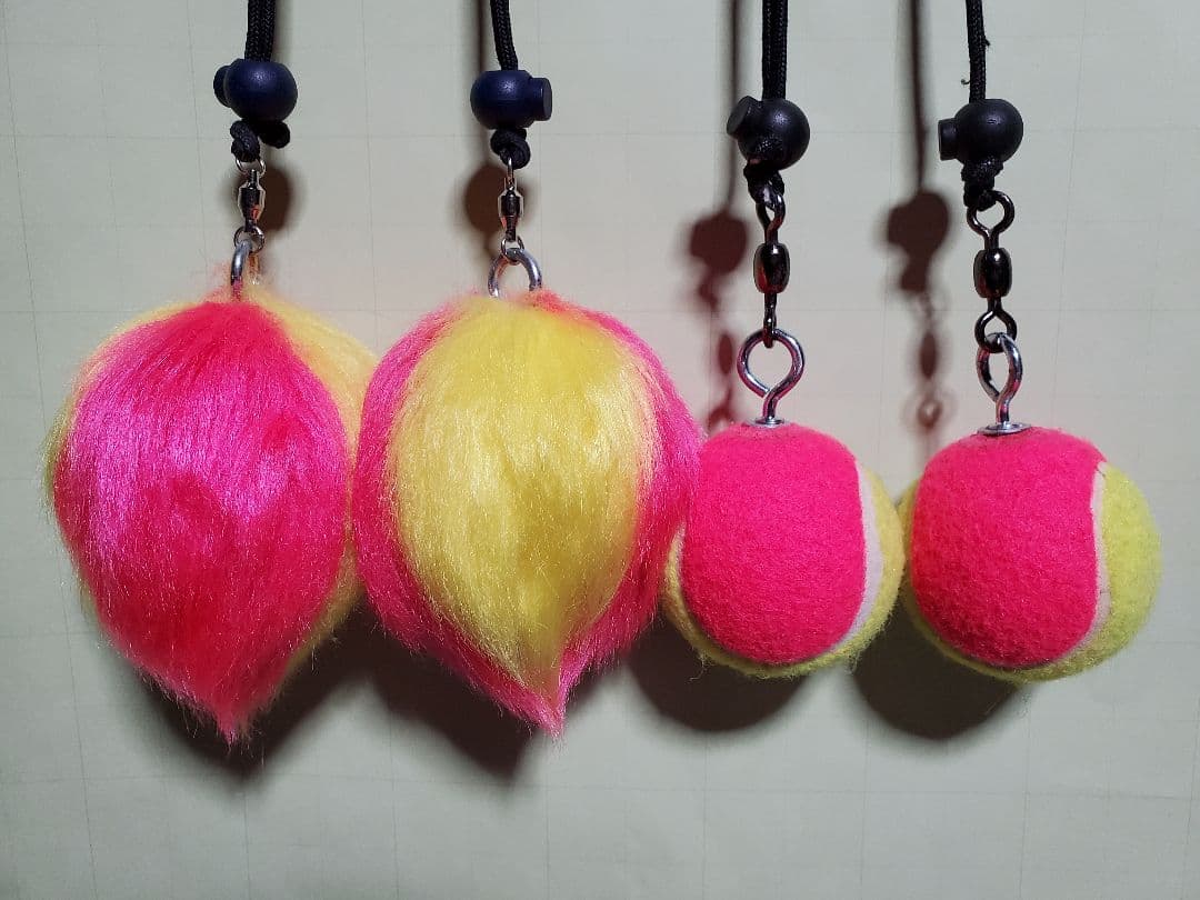 オリジナルハンドメイドポイ　ピンク＆イエロー2セット