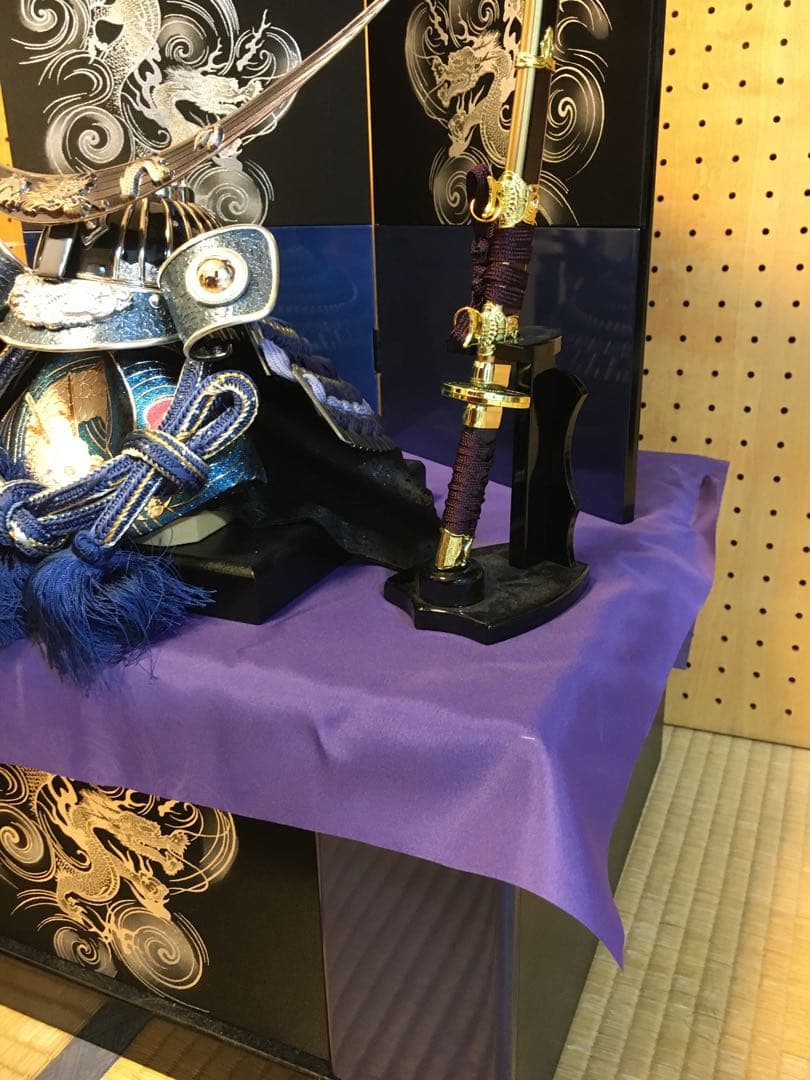 五月人形 武将兜 青・黒・金