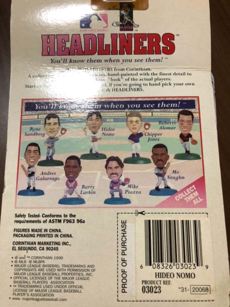 [レア]ドジャース 野茂 英雄 ヘッドライナー ＊未開封