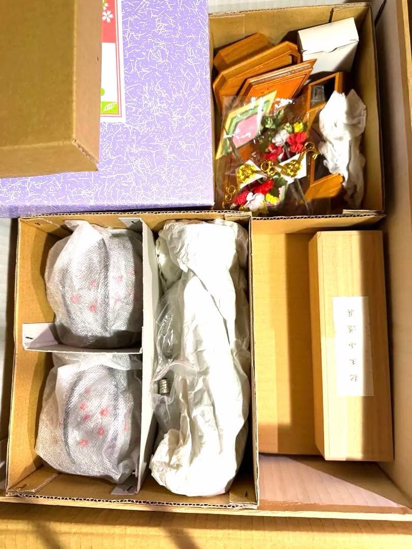 小出松寿作　 雛人形 親王飾り一式藍染・刺繍 高級雛人形一式