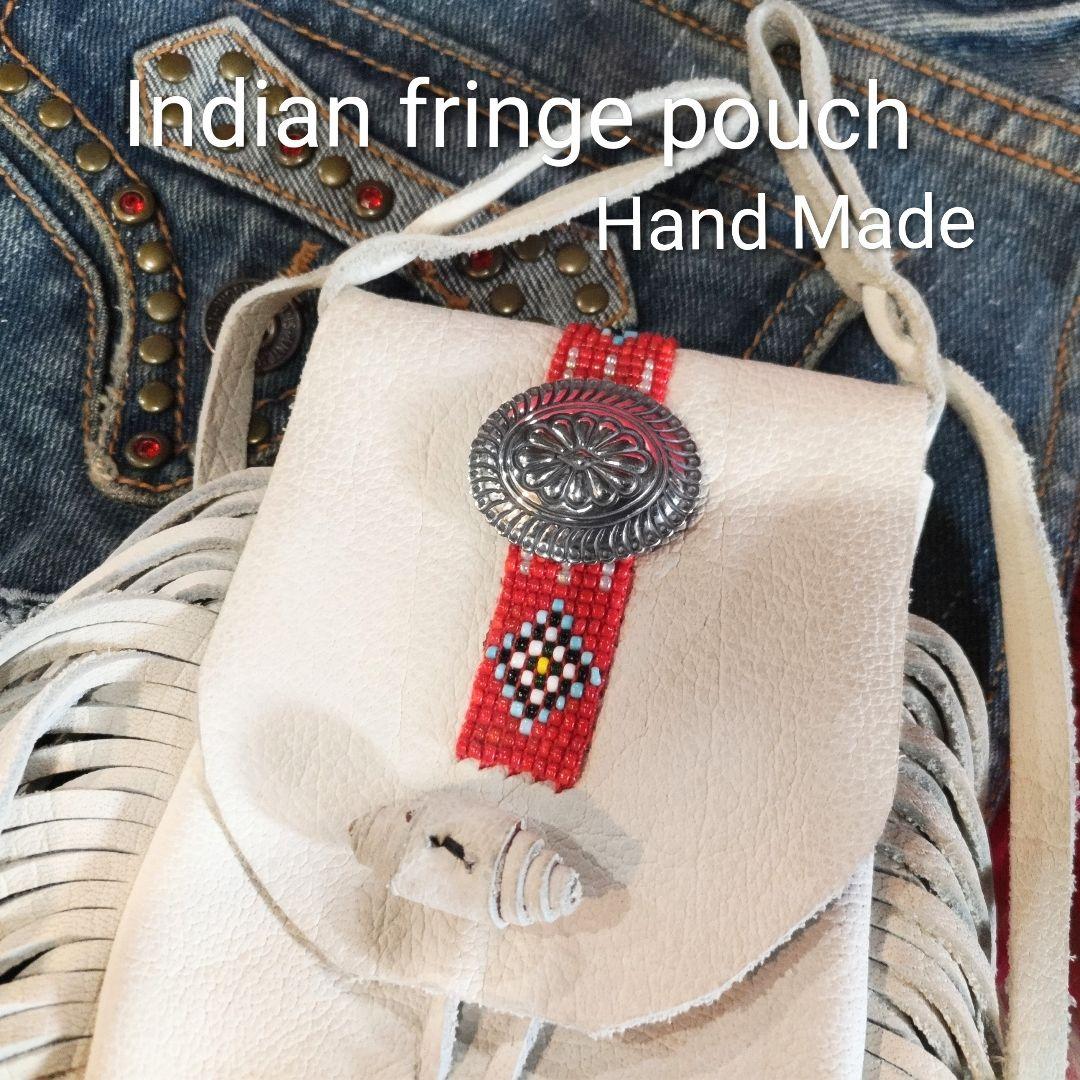 Indianフリンジポーチ 90‘ Hand Made 新品
