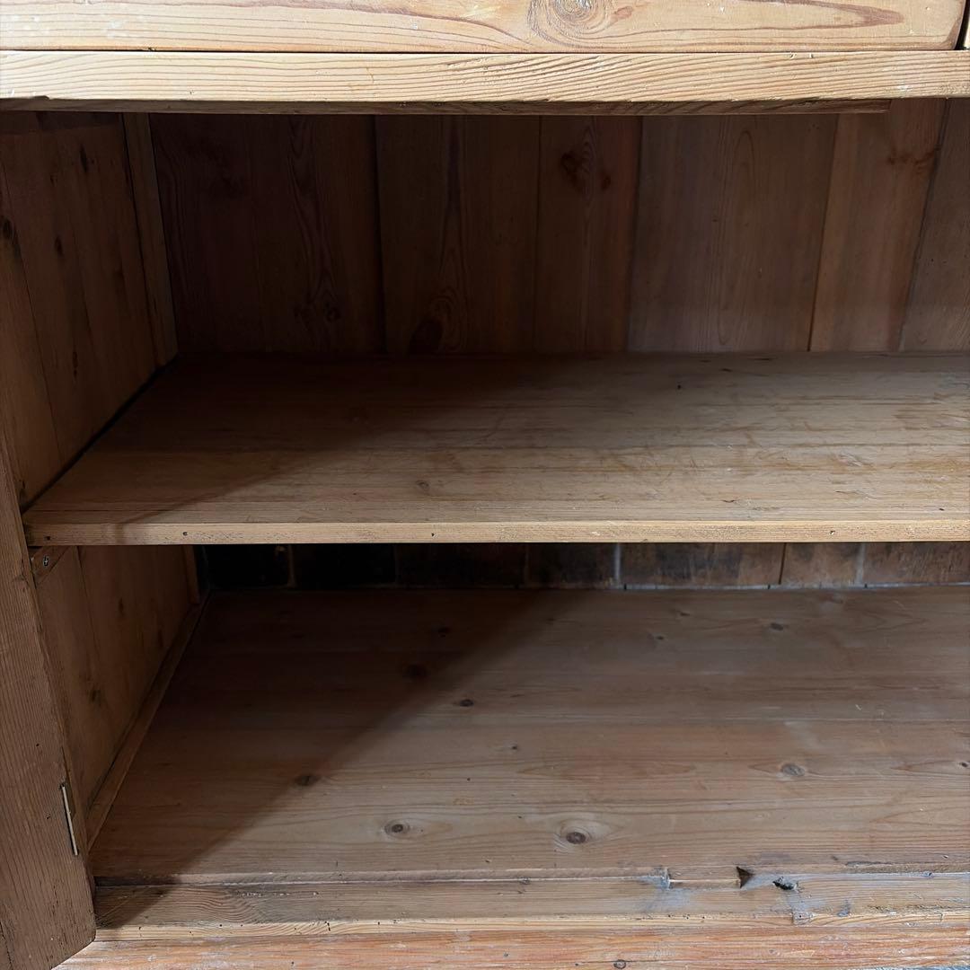 ビンテージ ガラス収納食器棚 キャビネット　ショーケース