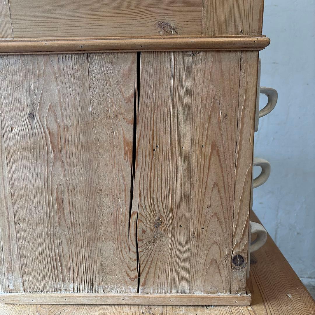 ビンテージ ガラス収納食器棚 キャビネット　ショーケース