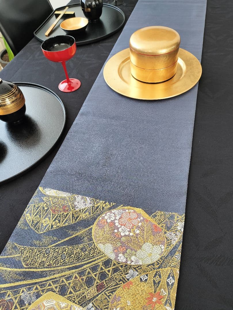 A467★新品‼️お祝い‼️袋帯テーブルランナー2m14cm