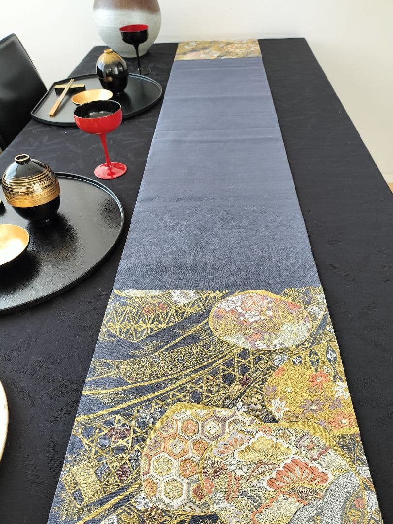 A467★新品‼️お祝い‼️袋帯テーブルランナー2m14cm