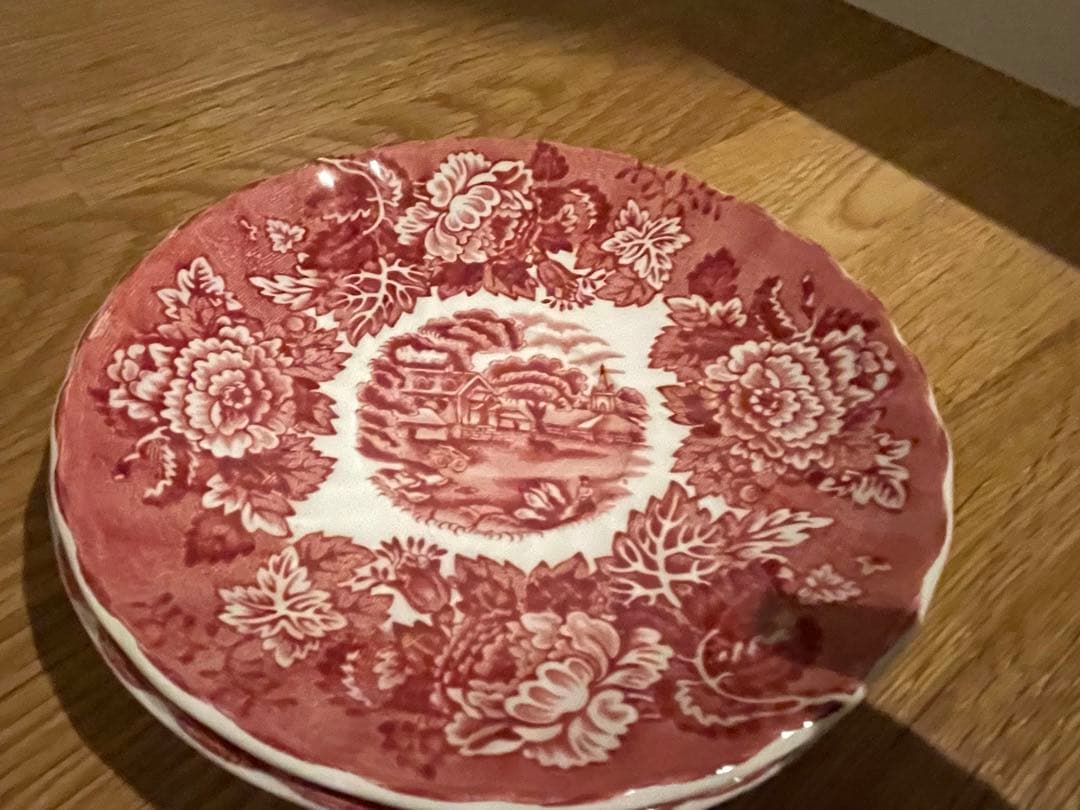 ウッド&サンズ ピンク皿3枚