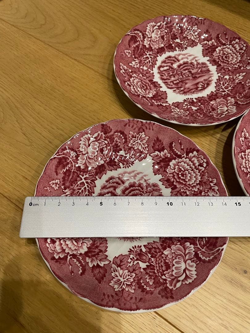 ウッド&サンズ ピンク皿3枚