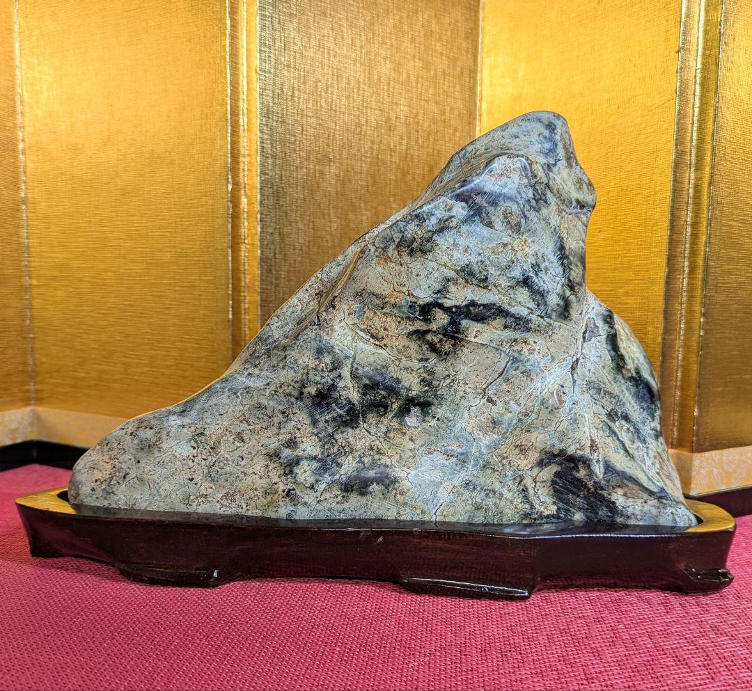 蛇石2.2㌔ 鑑賞石 観賞石 水石 盆石 天然石 置物 縁起物