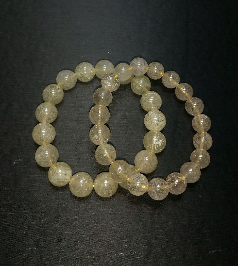 【お買い得】リビアングラス　２本セット　ブレスレット　シュワシュワ　美品