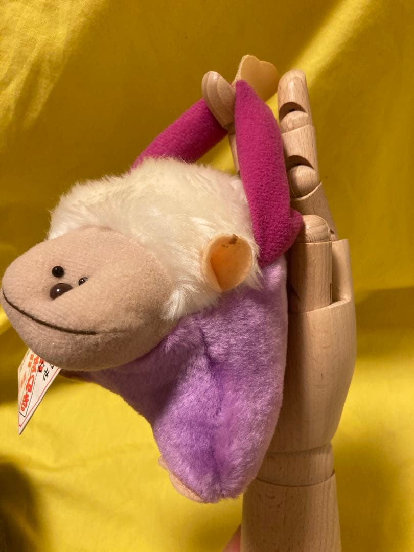 ✳️なにがなんでも　おちないくん　昭和レトロ　さる　ぬいぐるみ‼️✳️ぶら下がり猿動物