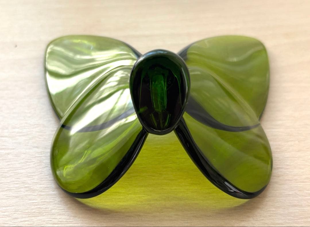 Baccarat ラッキーバタフライ置物 グリーン