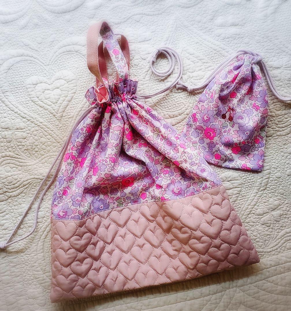 ★*☆.*様★LIBERTY入園入学３点　バッグ　体操服袋　クレアオードハート