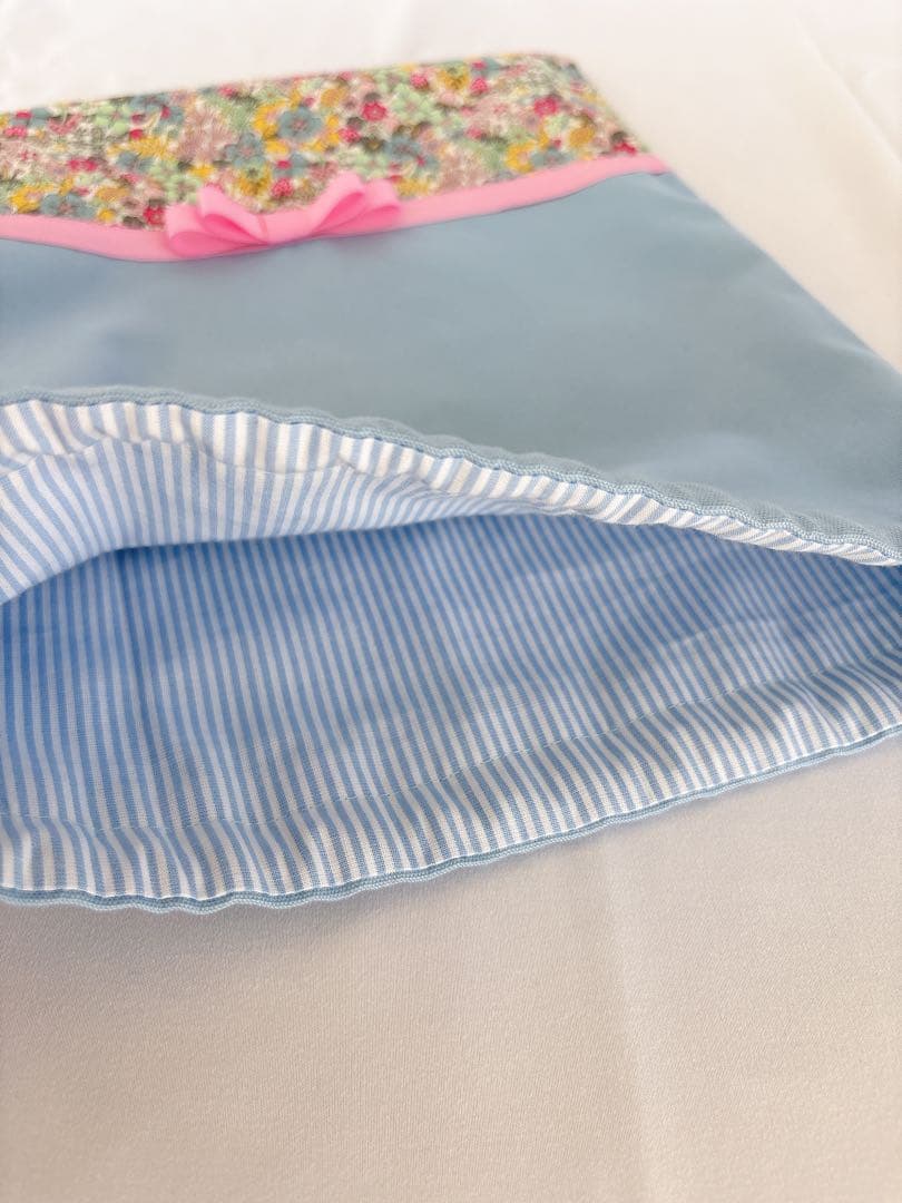 リバティ×グログランリボン　入園入学3点セット(ベビーピンク×フラワートップス)