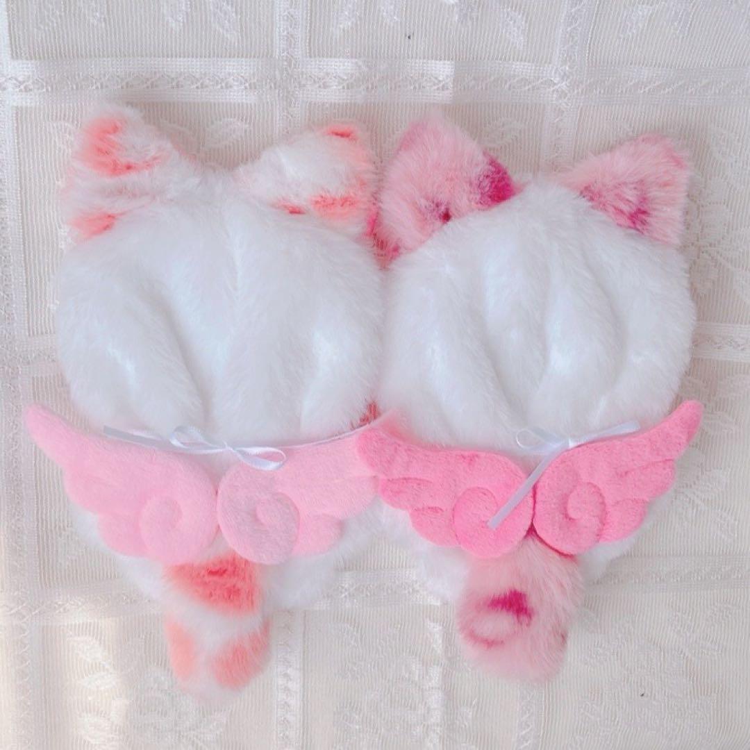 b121 ぬい服 12cm ちびぐるみ 着ぐるみ 天使 ギャルズ ねこセット