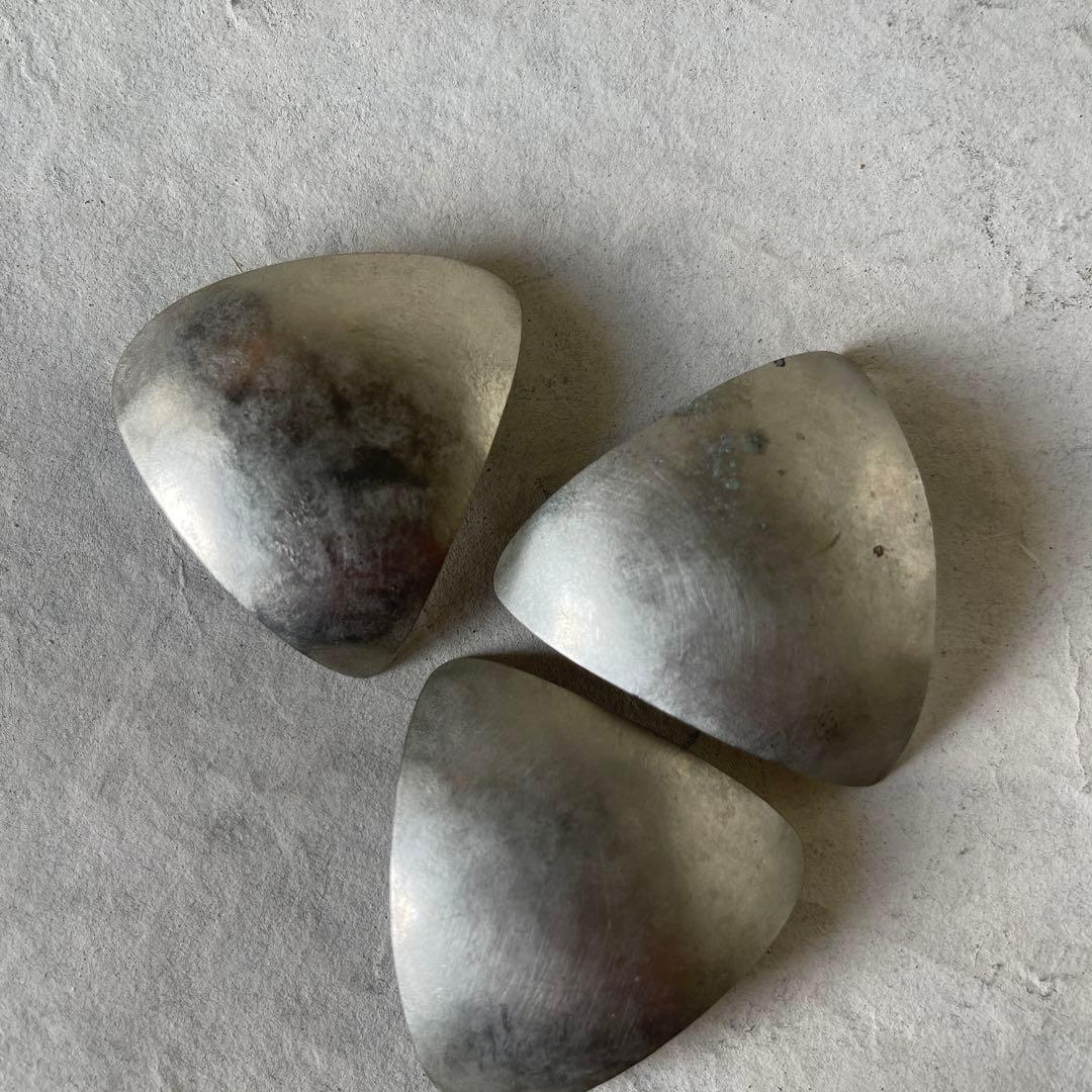 坂野友紀 箸置き/豆皿3枚セット 洋白希少 大人気