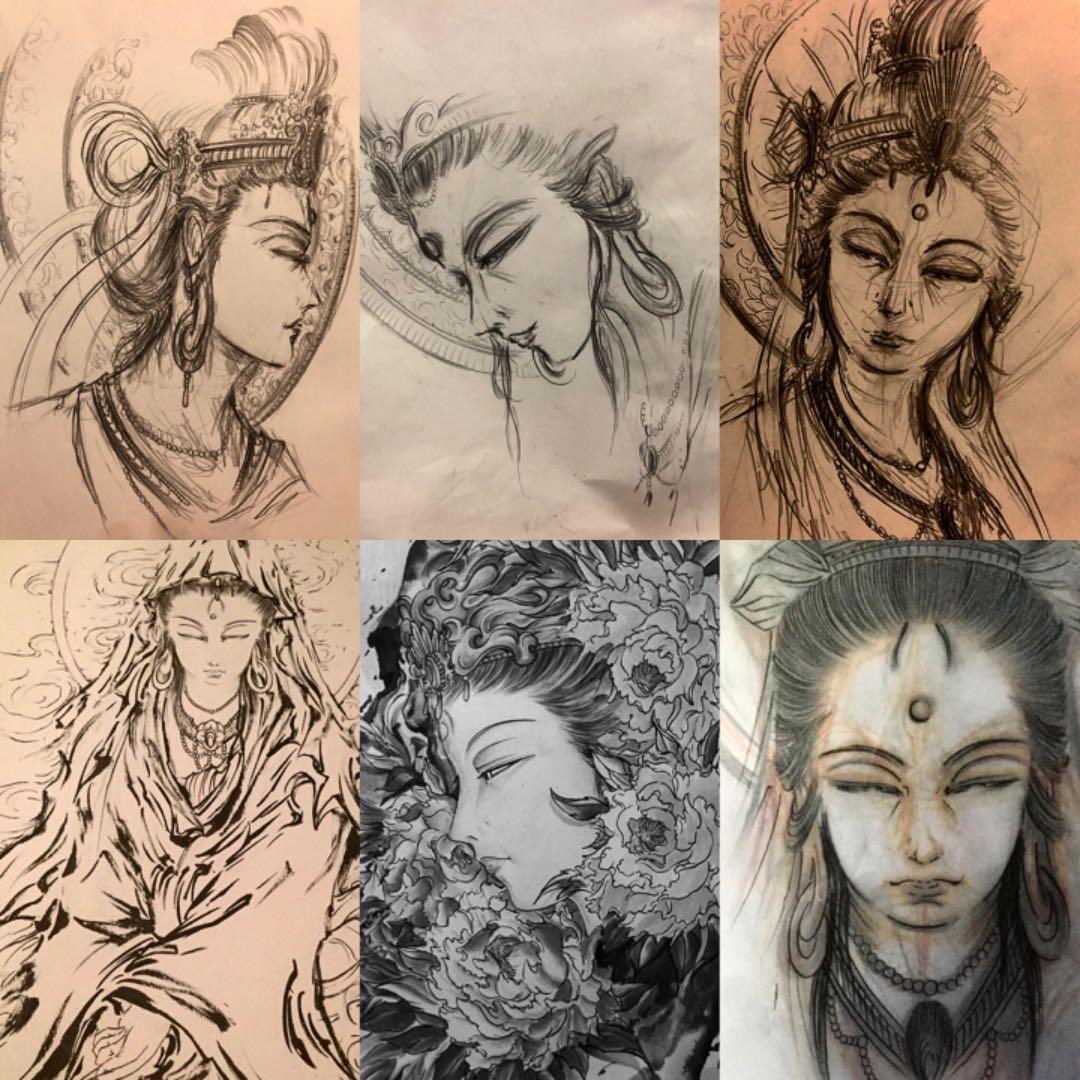 和風似顔絵承ります