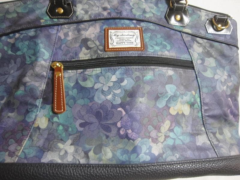 ♦リバティ♦ハンドメイドバッグ♦ビニコ　ラミネート♦エメラルドベイ　♦美品