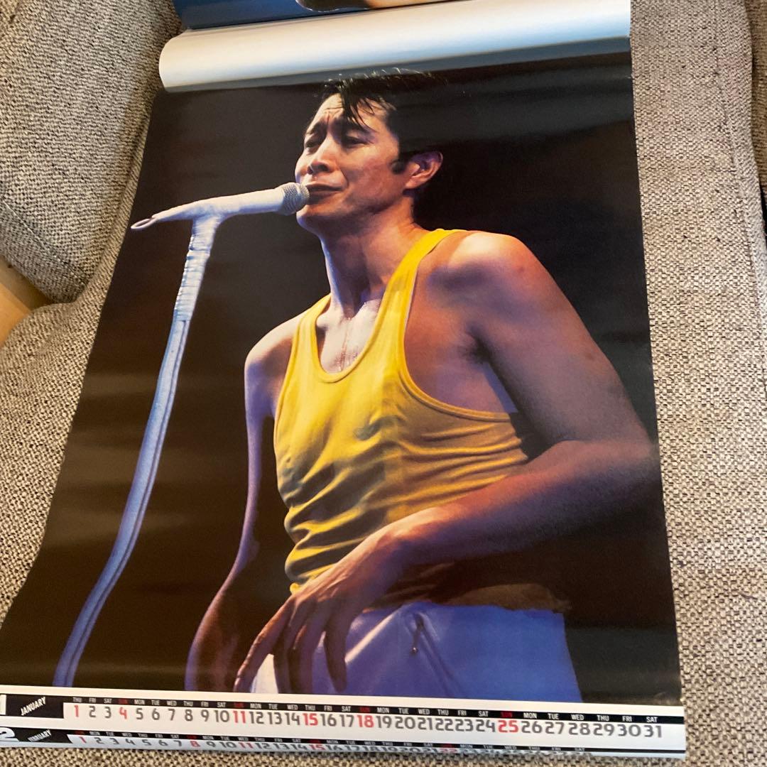 の*猫様 当時物 矢沢永吉1987年B2カレンダー 7枚 正規品　ポスター　YA