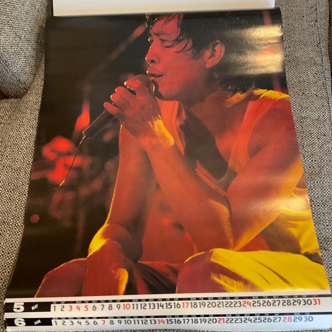 の*猫様 当時物 矢沢永吉1987年B2カレンダー 7枚 正規品　ポスター　YA