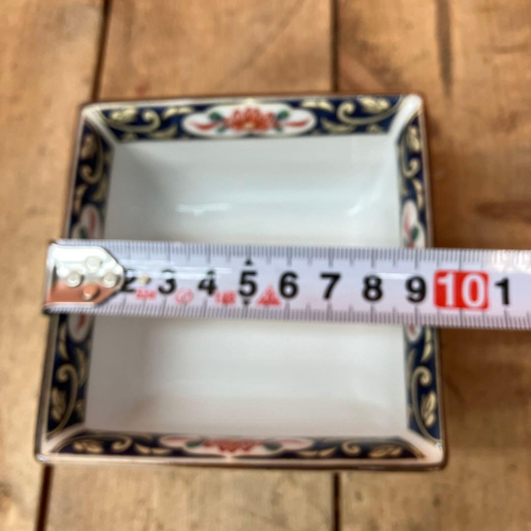 D-4 幸山窯 伊万里焼 色絵 和食器 小鉢 向付 角鉢 5客セット 伝