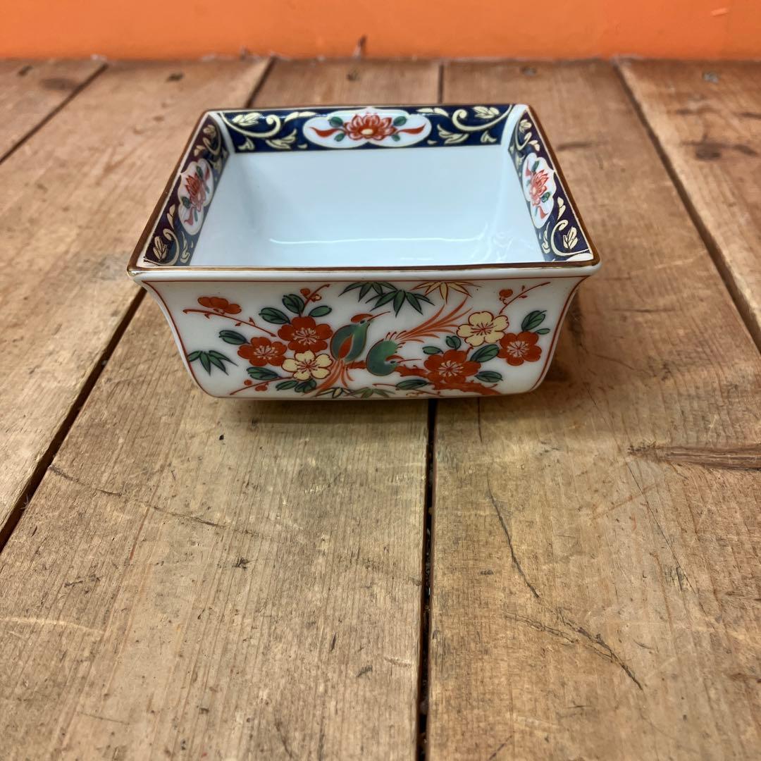 D-4 幸山窯 伊万里焼 色絵 和食器 小鉢 向付 角鉢 5客セット 伝