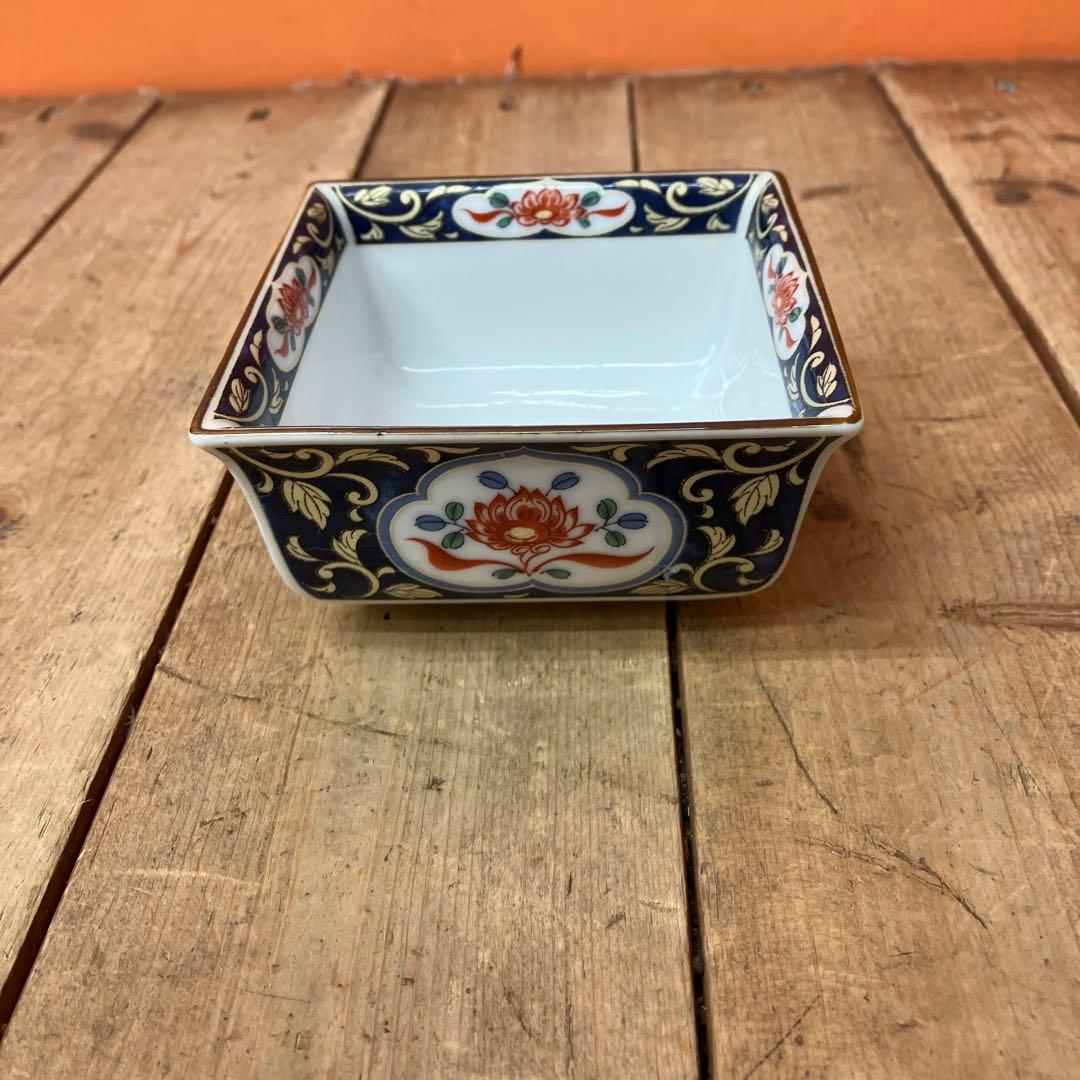 D-4 幸山窯 伊万里焼 色絵 和食器 小鉢 向付 角鉢 5客セット 伝