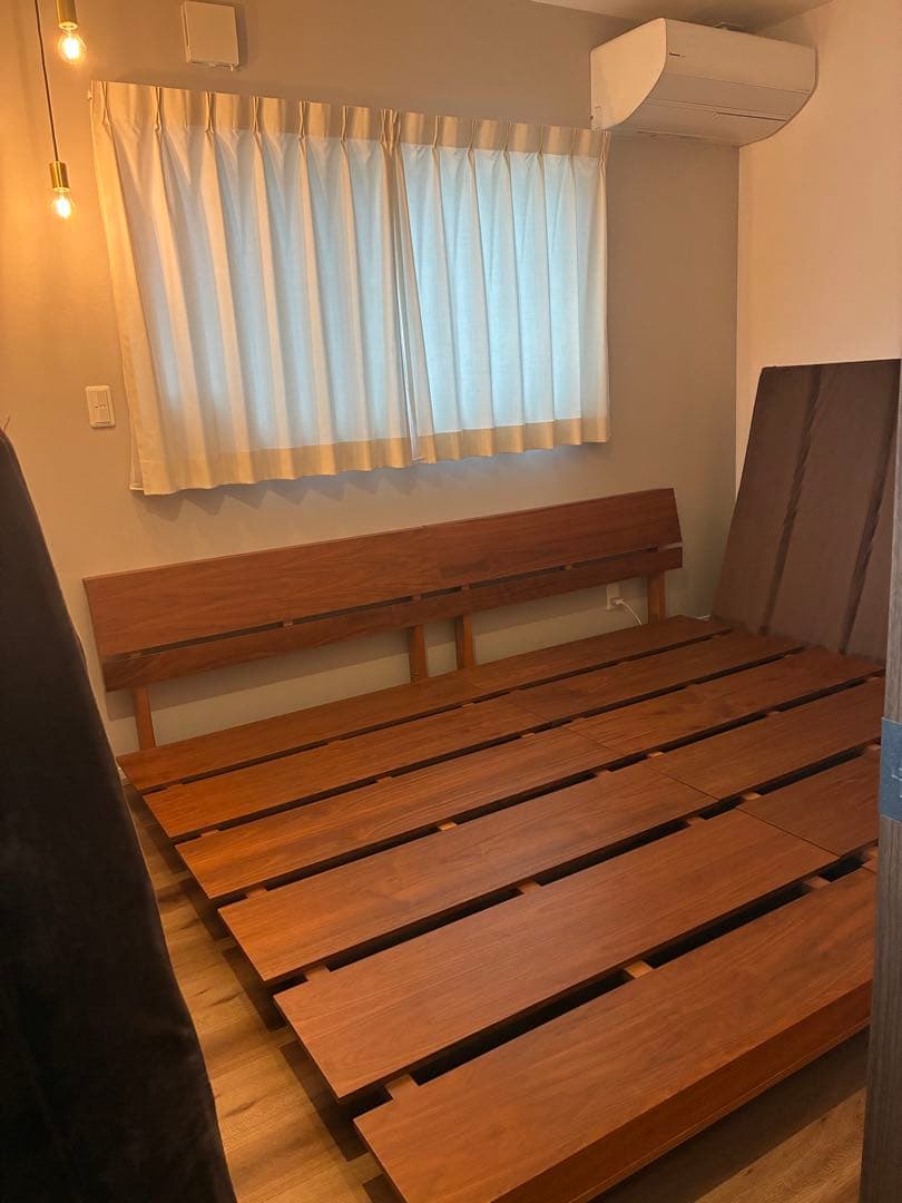 ２点セットで購入お願いします ニトリ　木製セミダブルベッドフレーム ブラウン