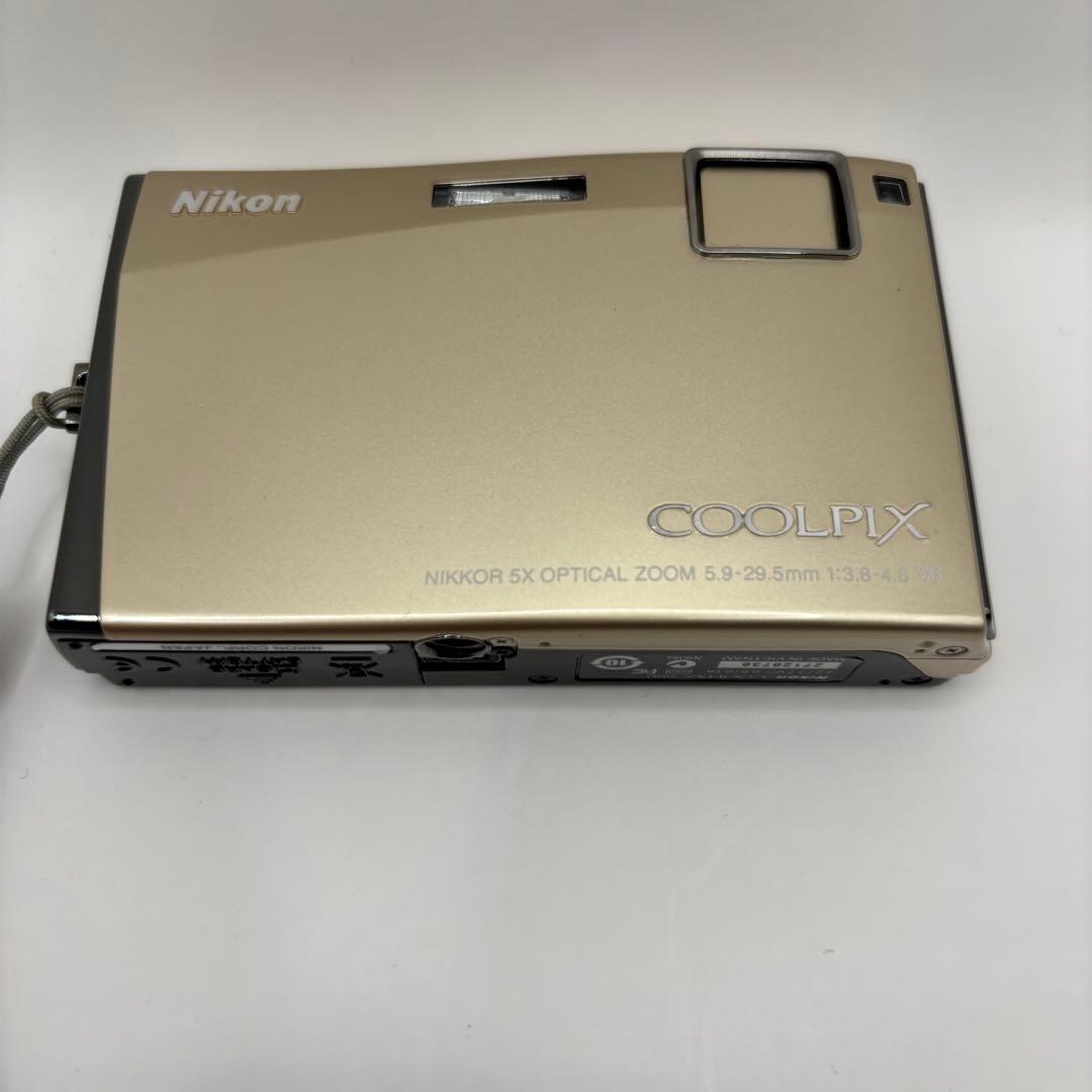 【美品】NIKON COOLPIX S60 ゴールド コンパクトデジタルカメラ